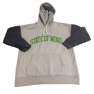 Arizona Jean Co Hoodie Men Small Gray Sweatshirt Pullover Heavyweight Drawstring